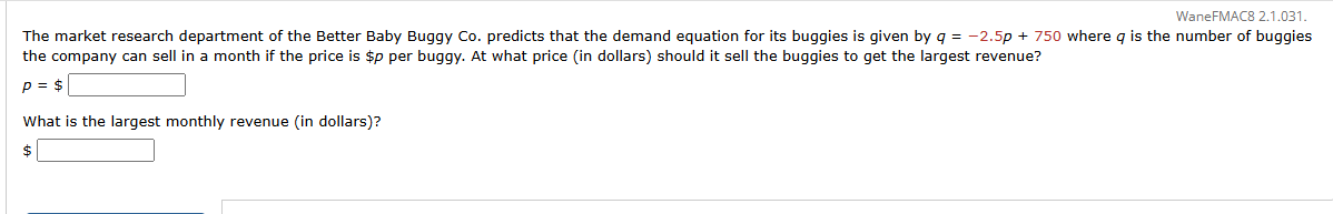 WaneFMAC 8 2 . 1 . 0 3 1 . The market research