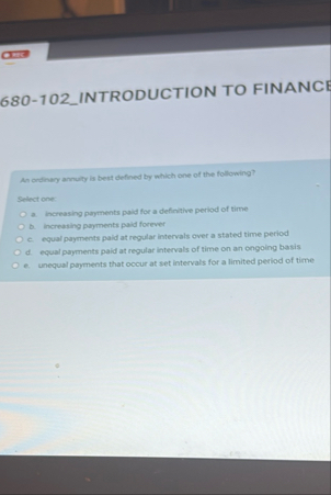 6 8 0 - 1 0 2 _ INTRODUCTION TO FINANCE An