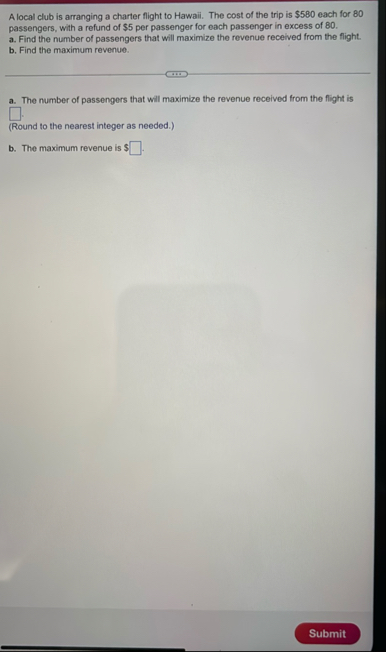 A local club is arranging a charter flight to