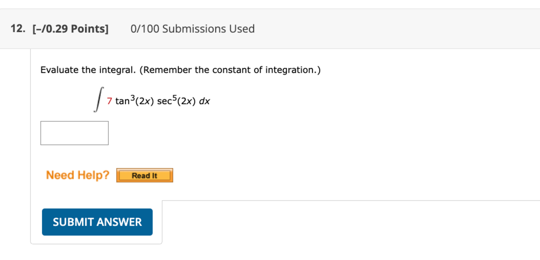 [ - 0 . 2 9 Points ] 0 1 0 0 Submissions Used