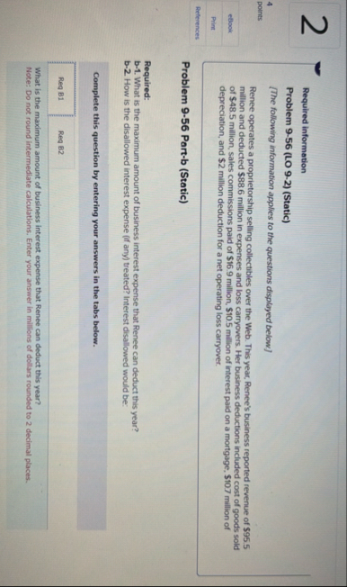 2 Required information Problem 9 - 5 6 ( LO 9 - 2