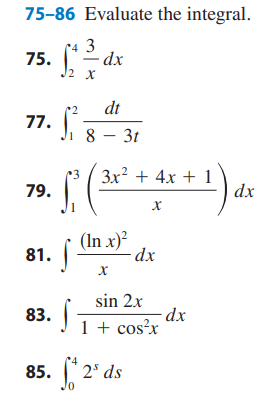 7 5 - 8 6 Evaluate the integral. s i n 2 x 1 + c