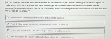 Before a member performs nonattest services for