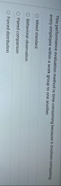 This performance evaluation method is time