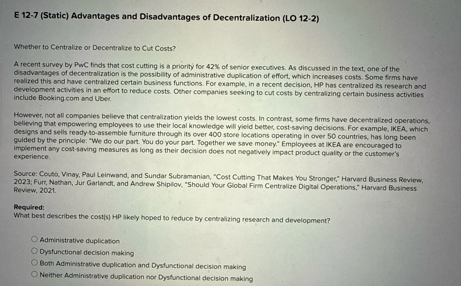 E 1 2 - 7 ( Static ) Advantages and Disadvantages