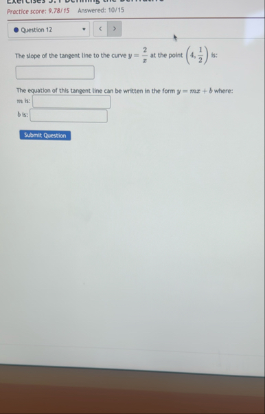 Practice score: 9 . 7 8 / 1 5 Answered: 1 0 / 1 5