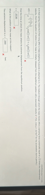 TIOMONMANY SIME velocity. Find the equation of