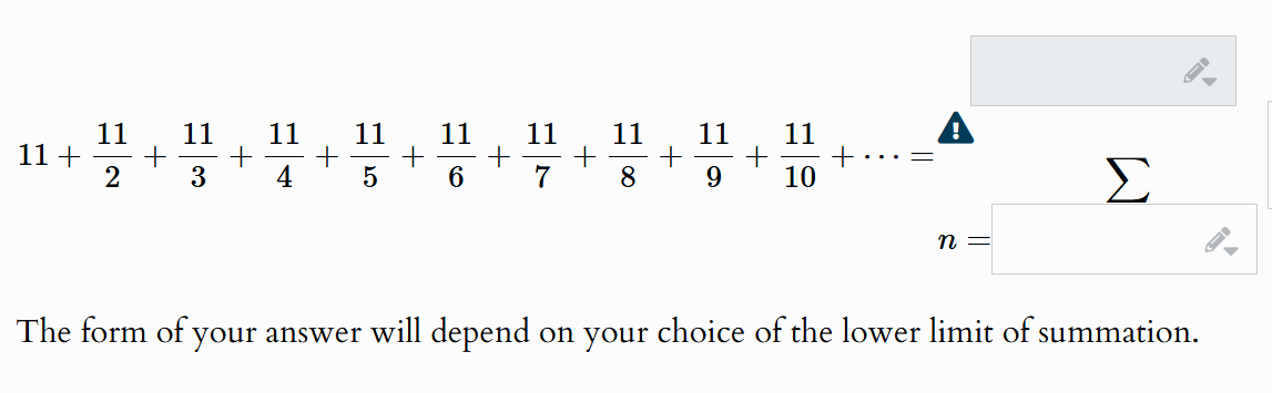 1 1 + 1 1 2 + 1 1 3 + 1 1 4 + 1 1 5 + 1 1 6 + 1 1