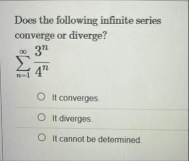 Does the following infinite series converge or