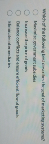 Which of the following best describes the goal of