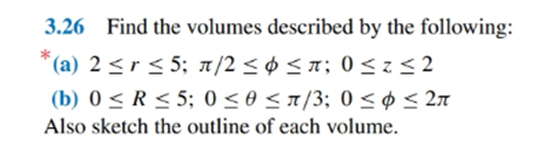 3 . 2 6 Find the volumes described b y the