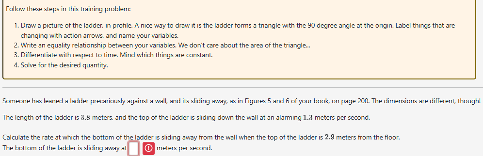 Follow these steps in this training problem: 1 .