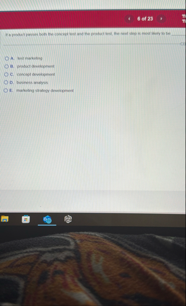 6 of 2 3 , It a product passes both the concept