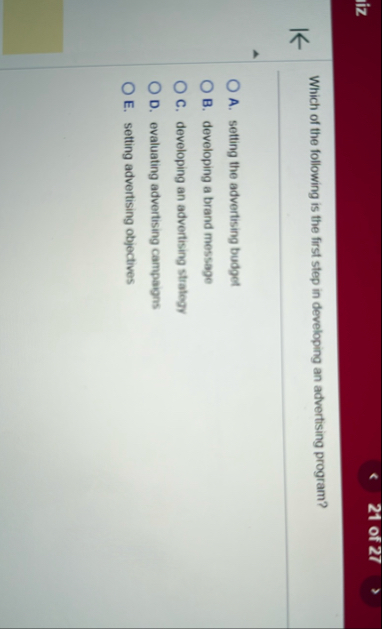 2 1 of 2 7 jiz Which of the following is the