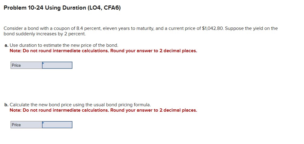 Consider a bond with a coupon of 8 . 4 percent,