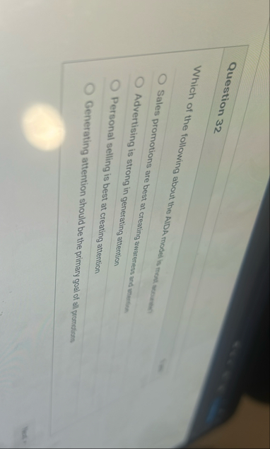 Question 3 2 Which of the following about the