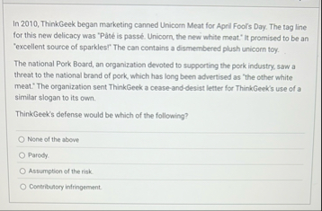 In 2 0 1 0 , ThinkGeek began marketing canned