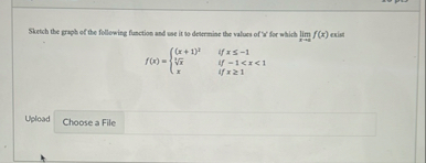 Sketch the graph of the following function and