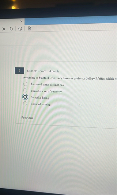 4 Multiple Choice 4 points According to Stanford
