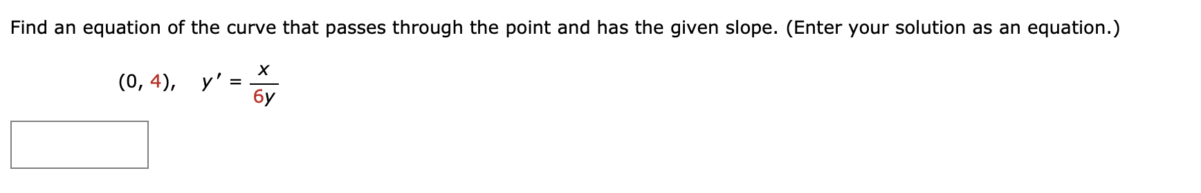 Find a n equation o f the curve that passes