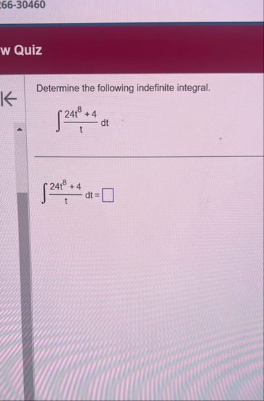 6 6 - 3 0 4 6 0 w Quiz Determine the following