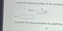 Locate the discontinuities of the function x = 6
