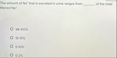 The amount of N a that is excreted in urine