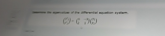 angume memalum of the differential equation