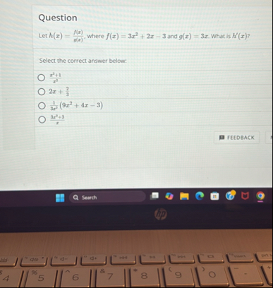 Question Let h ( x ) = f ( x ) g ( x ) , where f