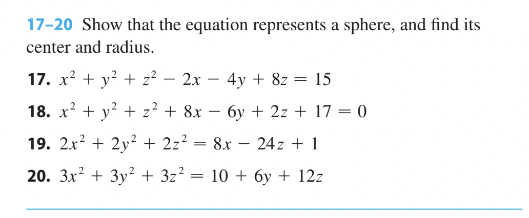 1 7 - 2 0 Show that the equation represents a