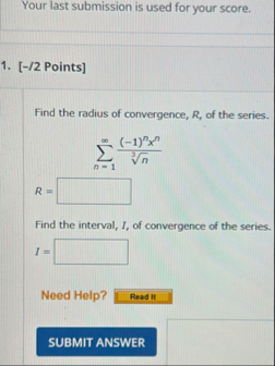 Your last submission is used for your score. [ -
