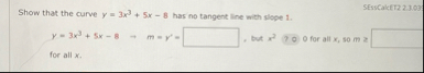 SEssCaketi 2 2 . 1 . 0 3 Show that the curve y =