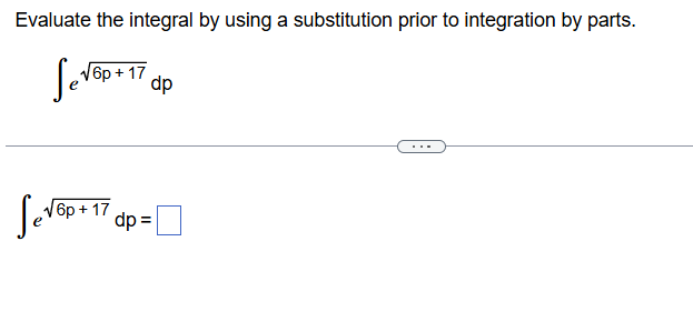 Evaluate the integral b y using a substitution