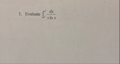 Evaluate c 2 c 3 d x x l n x