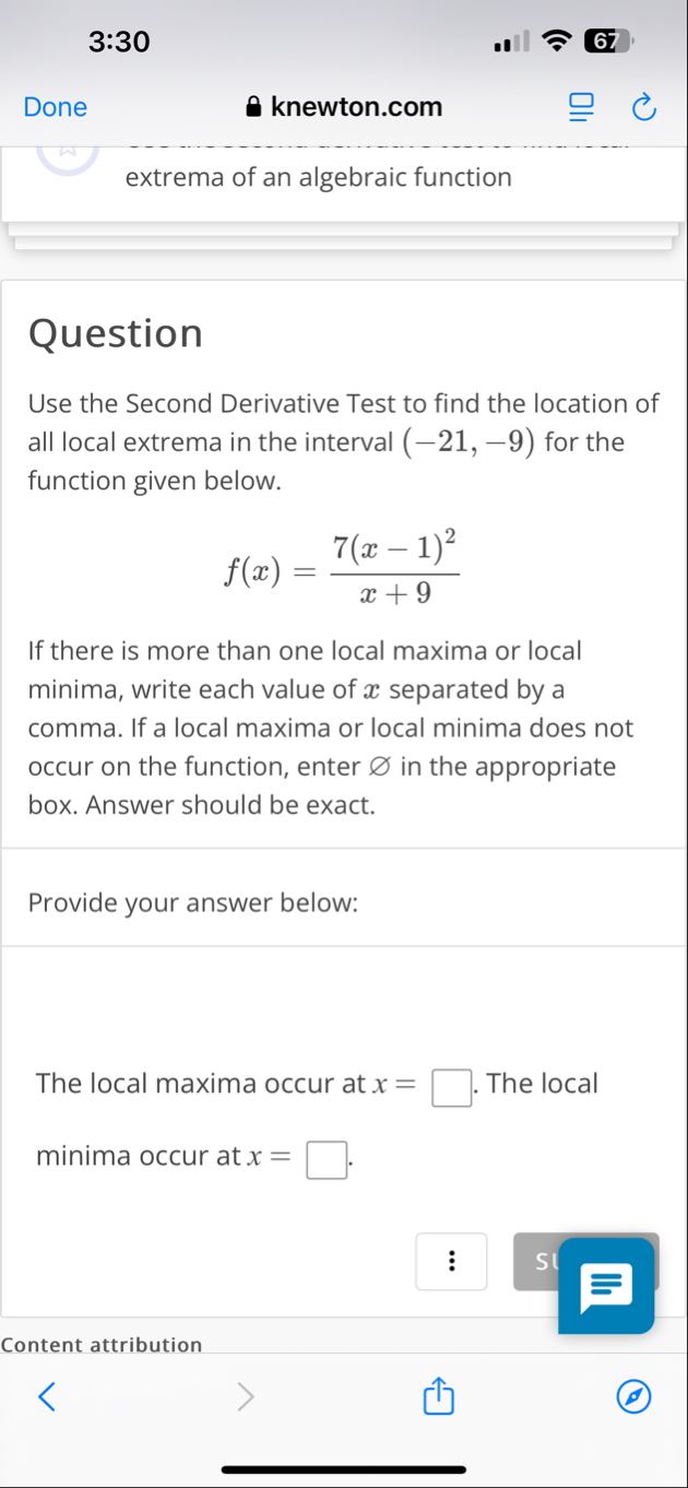 3 : 3 0 6 7 Done knewton.com extrema of an