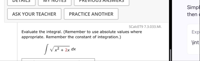 SCalcET 9 7 . 3 . 0 3 3 . MI . Evaluate the