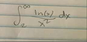 2 l n ( x ) x 2 d x