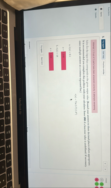 Functions Iterms 0 Details 5 . Get help Attempt 1