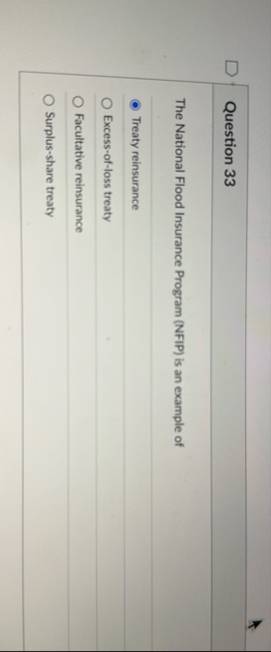 Question 3 3 The National Flood Insurance Program