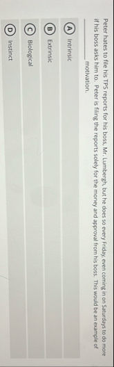 Peter hates to file his TPS reports for his boss,