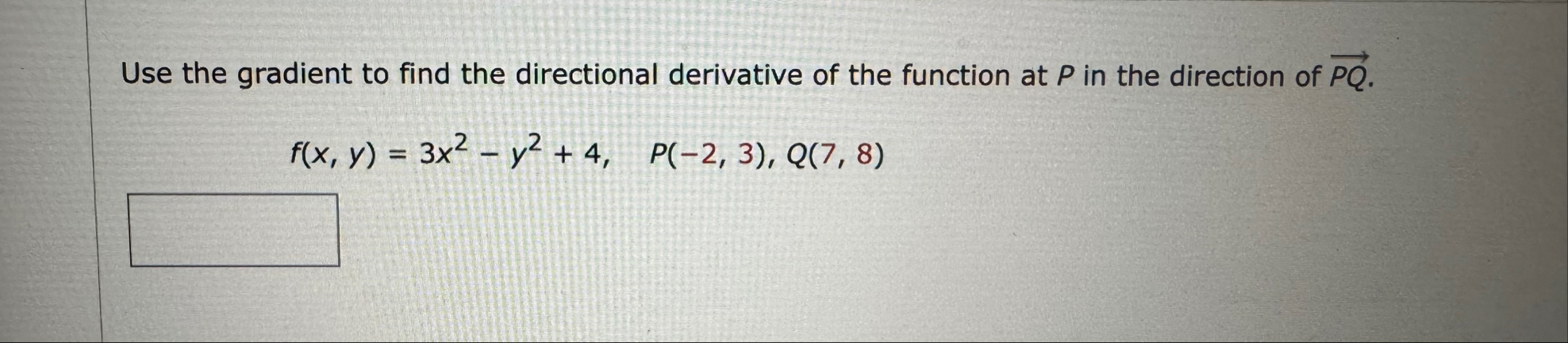 Use the gradient to find the directional