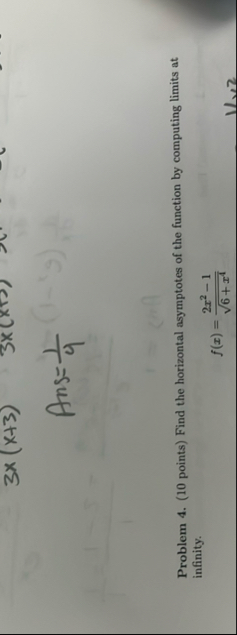 A n s = 1 4 Problem 4 . ( 1 0 points ) Find the