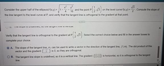 Consider the upper half of the ellipsoid f ( x ,