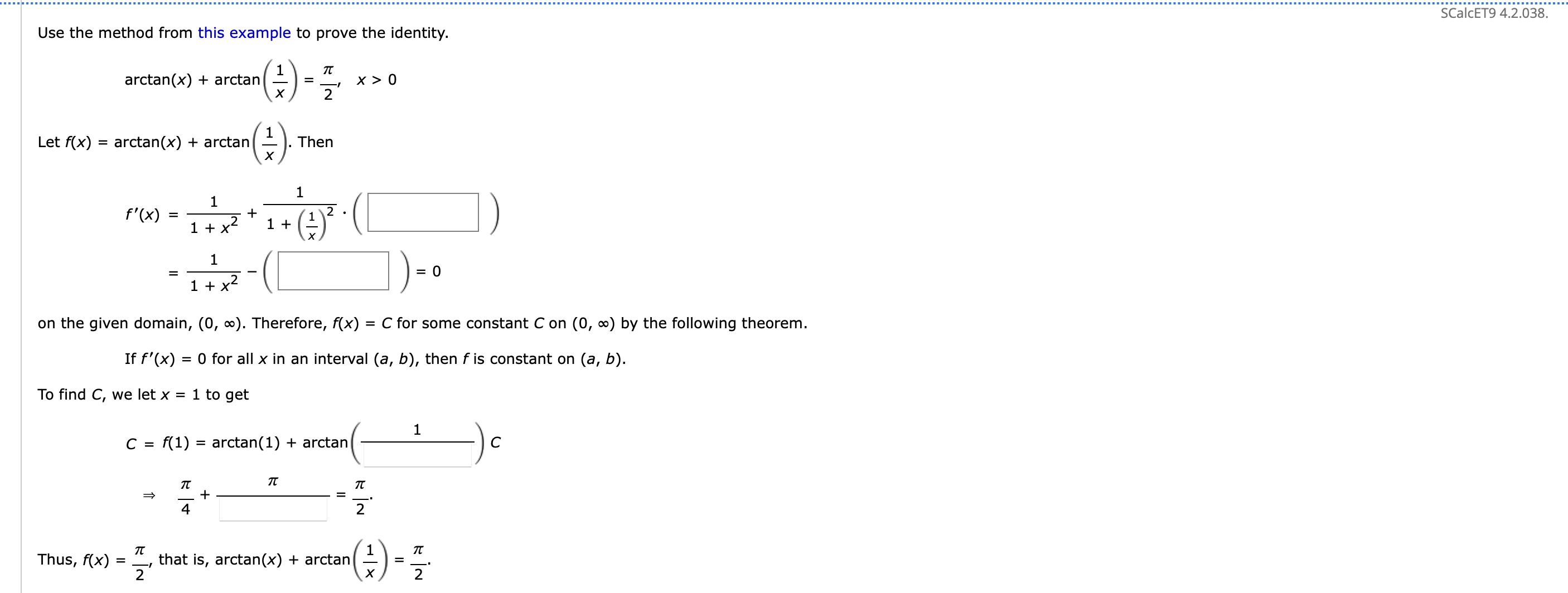 Use the method from this example t o prove the