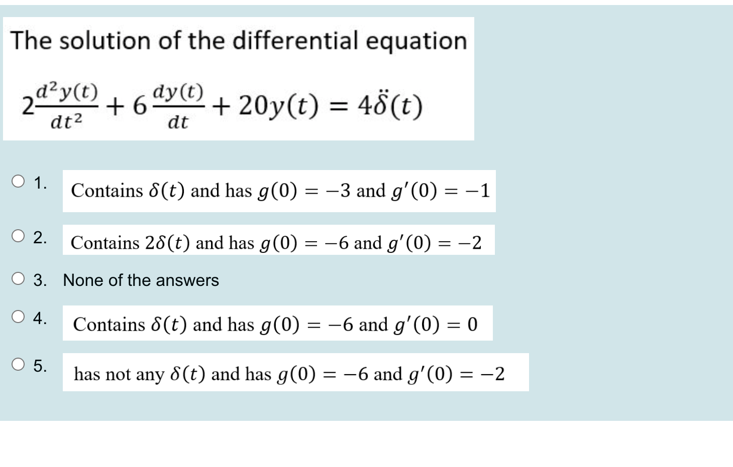The solution o f the differential equation 2 d 2