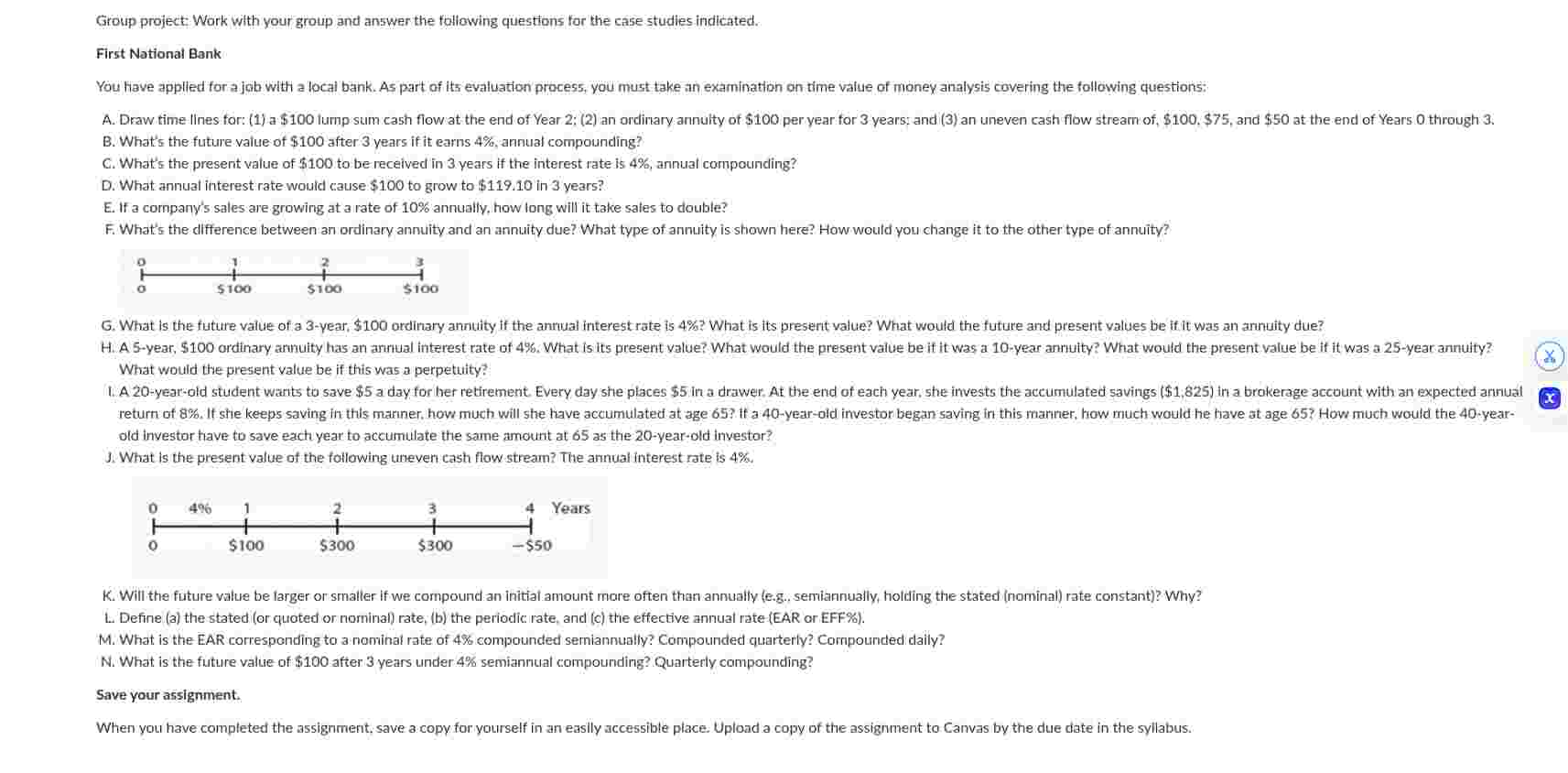 Group project: Work with your group and answer