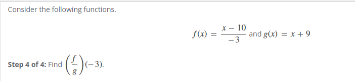 Consider the following functions. f ( x ) = x - 1