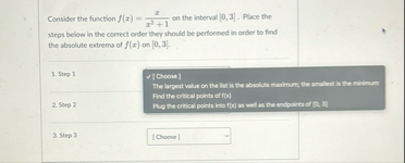 Consider the function f ( x ) = x x 2 1 on the