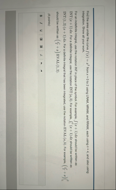 Find the area under the curve f ( x ) = x 3 from