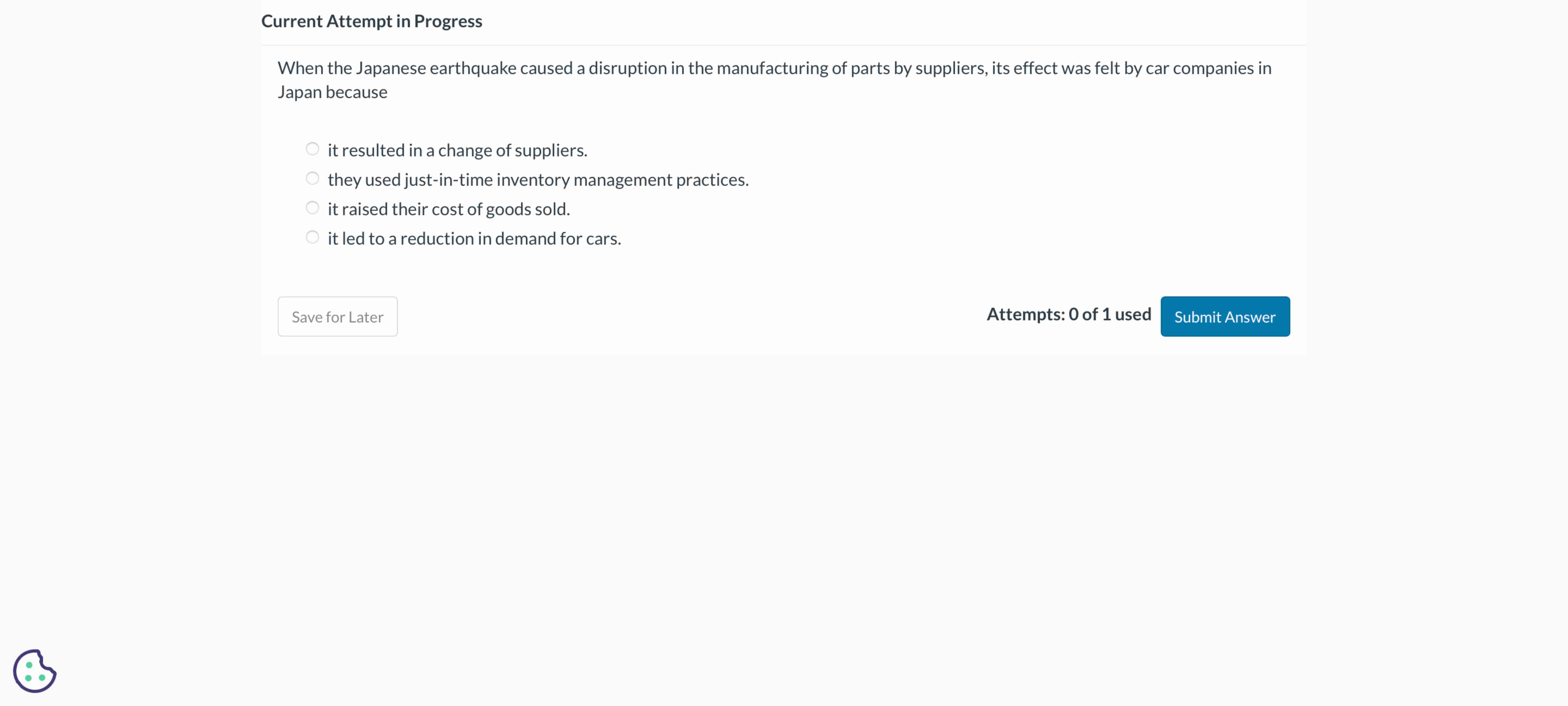 Current Attempt in Progress When the Japanese